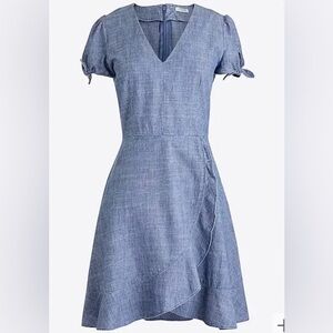 J. Crew Blue Faux-wrap Dress